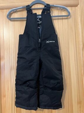 Arctix Kids Black Insulated Snow Overalls